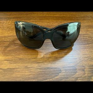 Versace black oversized sunglasses